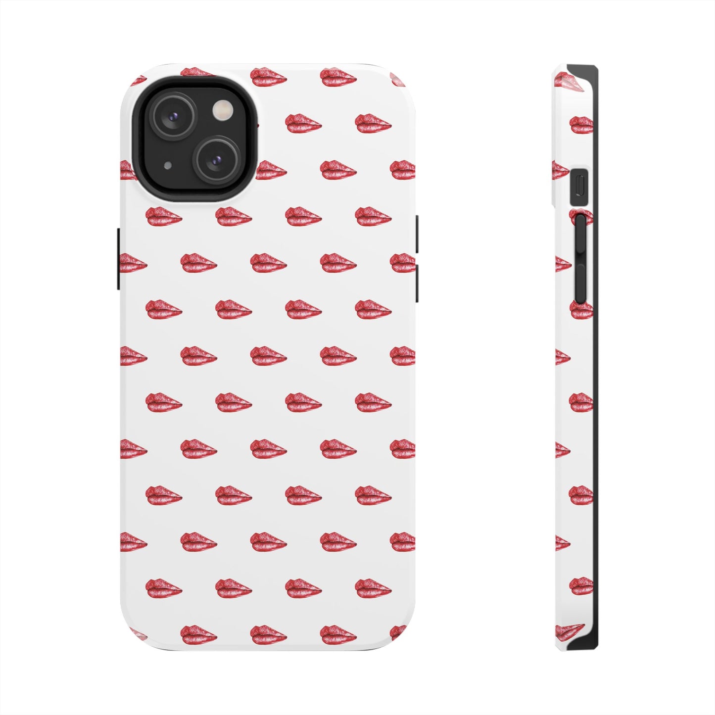 Lip Print Tough Phone Cases, Cute Phone Accessories, Stylish Phone Covers, Gifts for Her, Trendy Tech Essentials