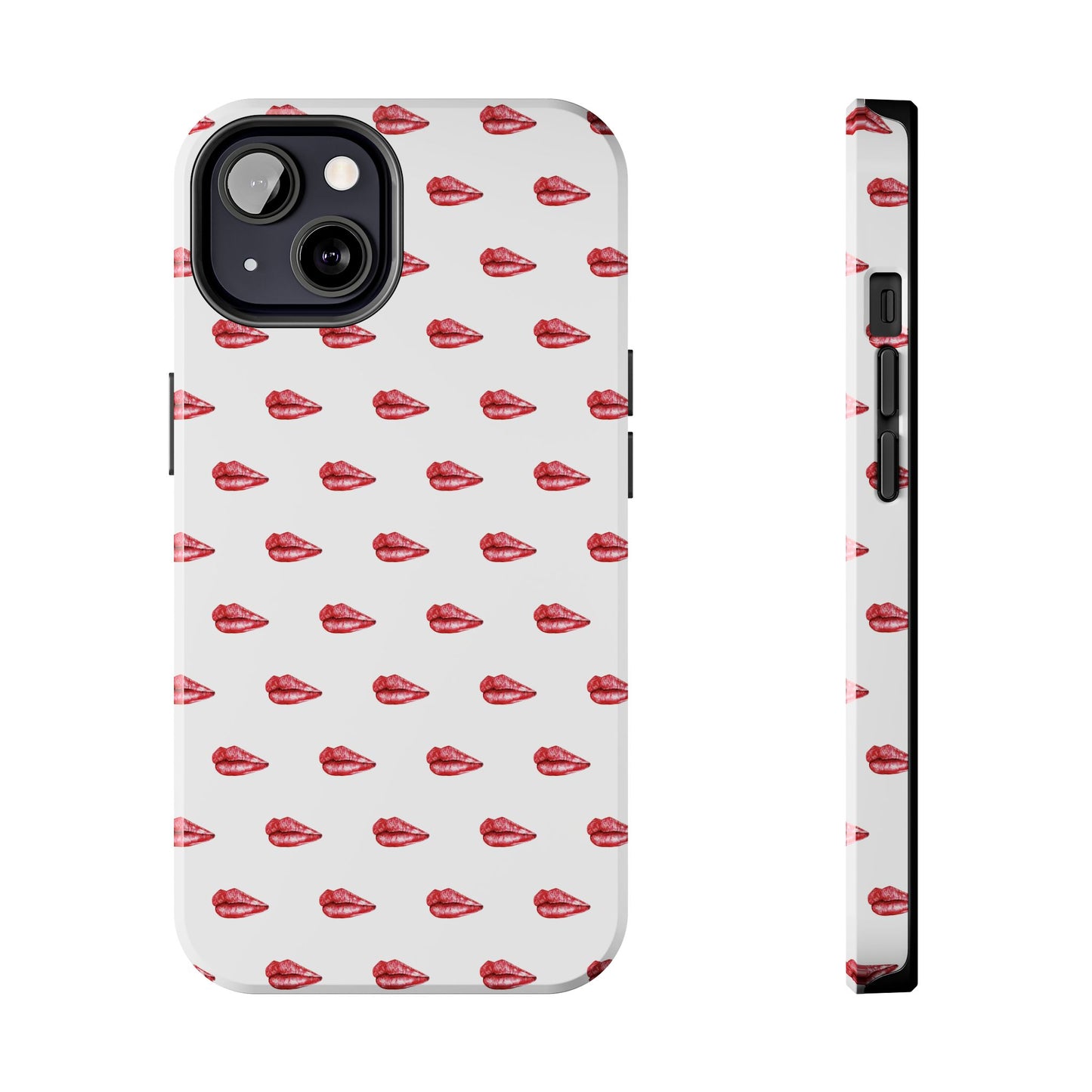 Lip Print Tough Phone Cases, Cute Phone Accessories, Stylish Phone Covers, Gifts for Her, Trendy Tech Essentials