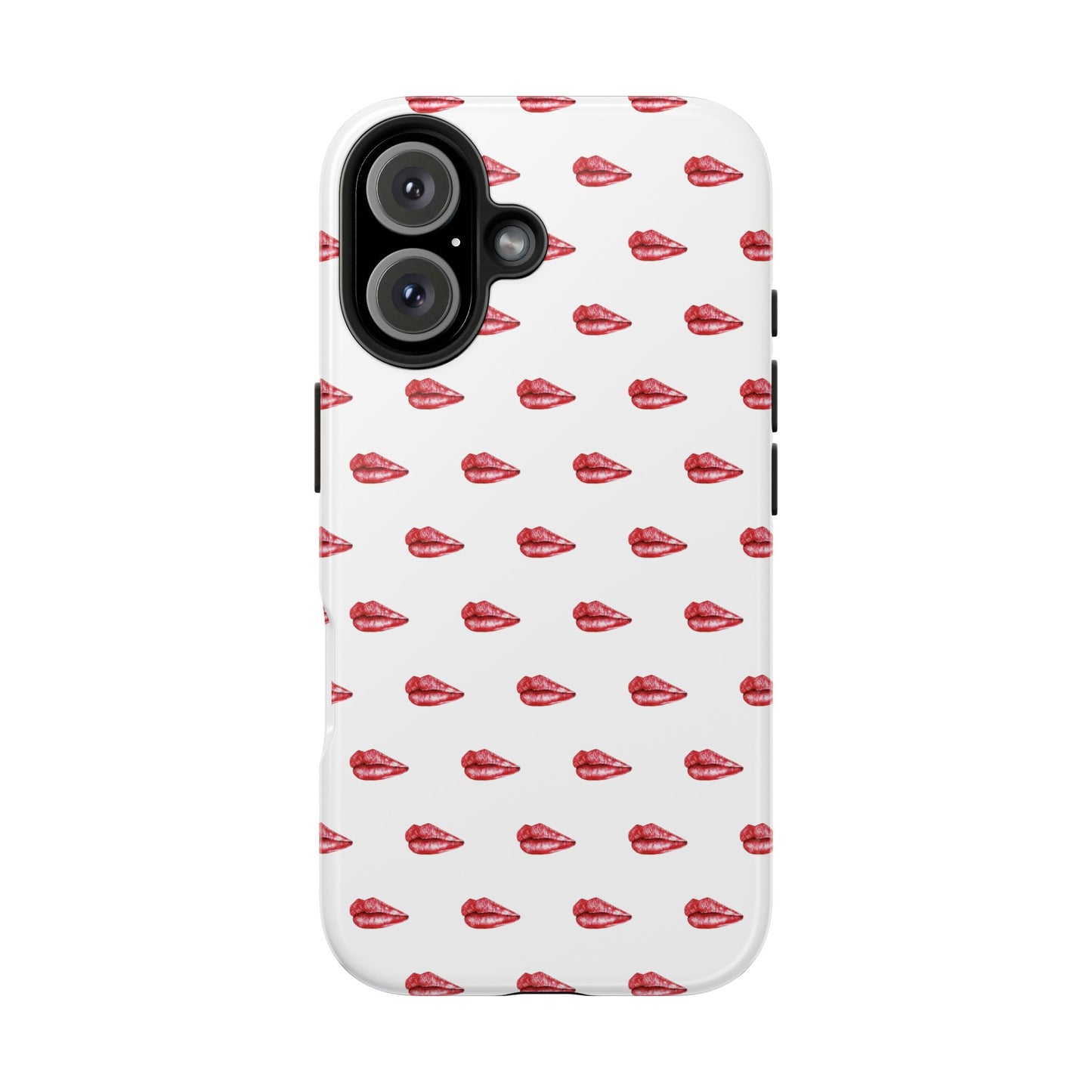 Lip Print Tough Phone Cases, Cute Phone Accessories, Stylish Phone Covers, Gifts for Her, Trendy Tech Essentials