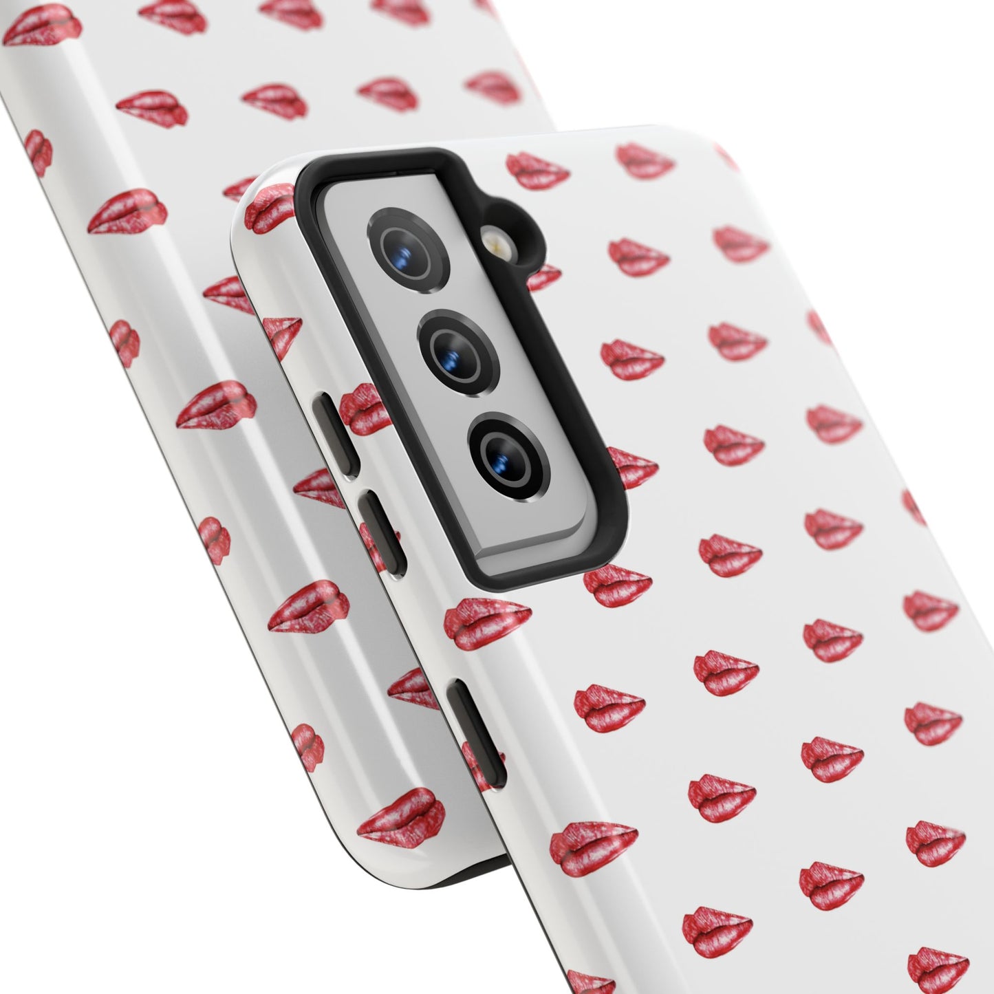 Lip Print Tough Phone Cases, Cute Phone Accessories, Stylish Phone Covers, Gifts for Her, Trendy Tech Essentials