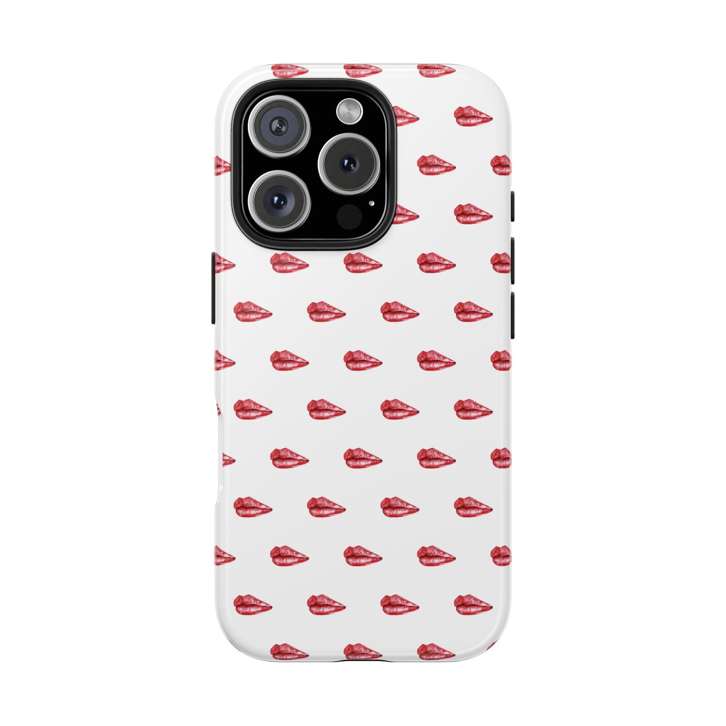 Lip Print Tough Phone Cases, Cute Phone Accessories, Stylish Phone Covers, Gifts for Her, Trendy Tech Essentials