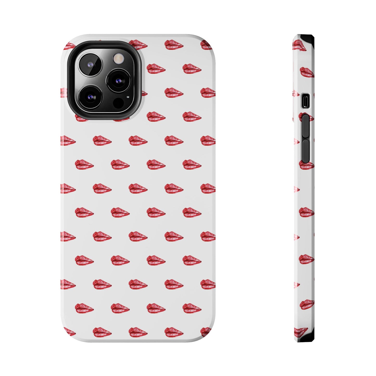 Lip Print Tough Phone Cases, Cute Phone Accessories, Stylish Phone Covers, Gifts for Her, Trendy Tech Essentials