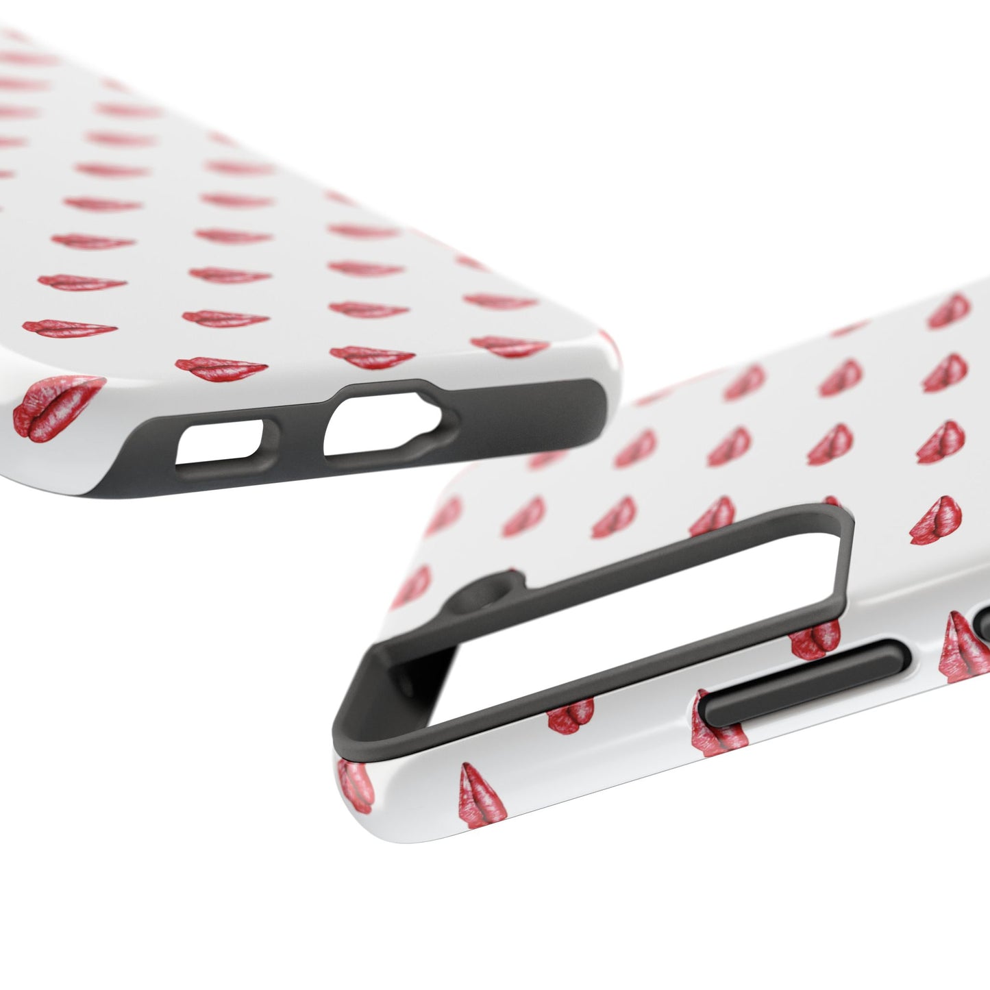 Lip Print Tough Phone Cases, Cute Phone Accessories, Stylish Phone Covers, Gifts for Her, Trendy Tech Essentials