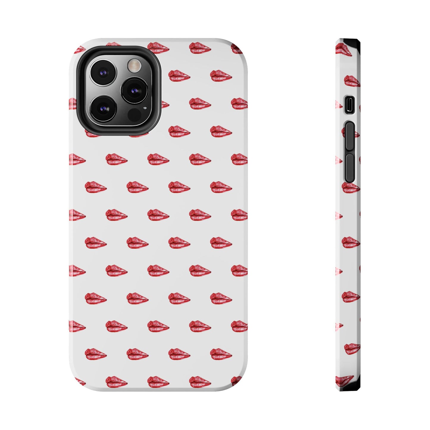 Lip Print Tough Phone Cases, Cute Phone Accessories, Stylish Phone Covers, Gifts for Her, Trendy Tech Essentials