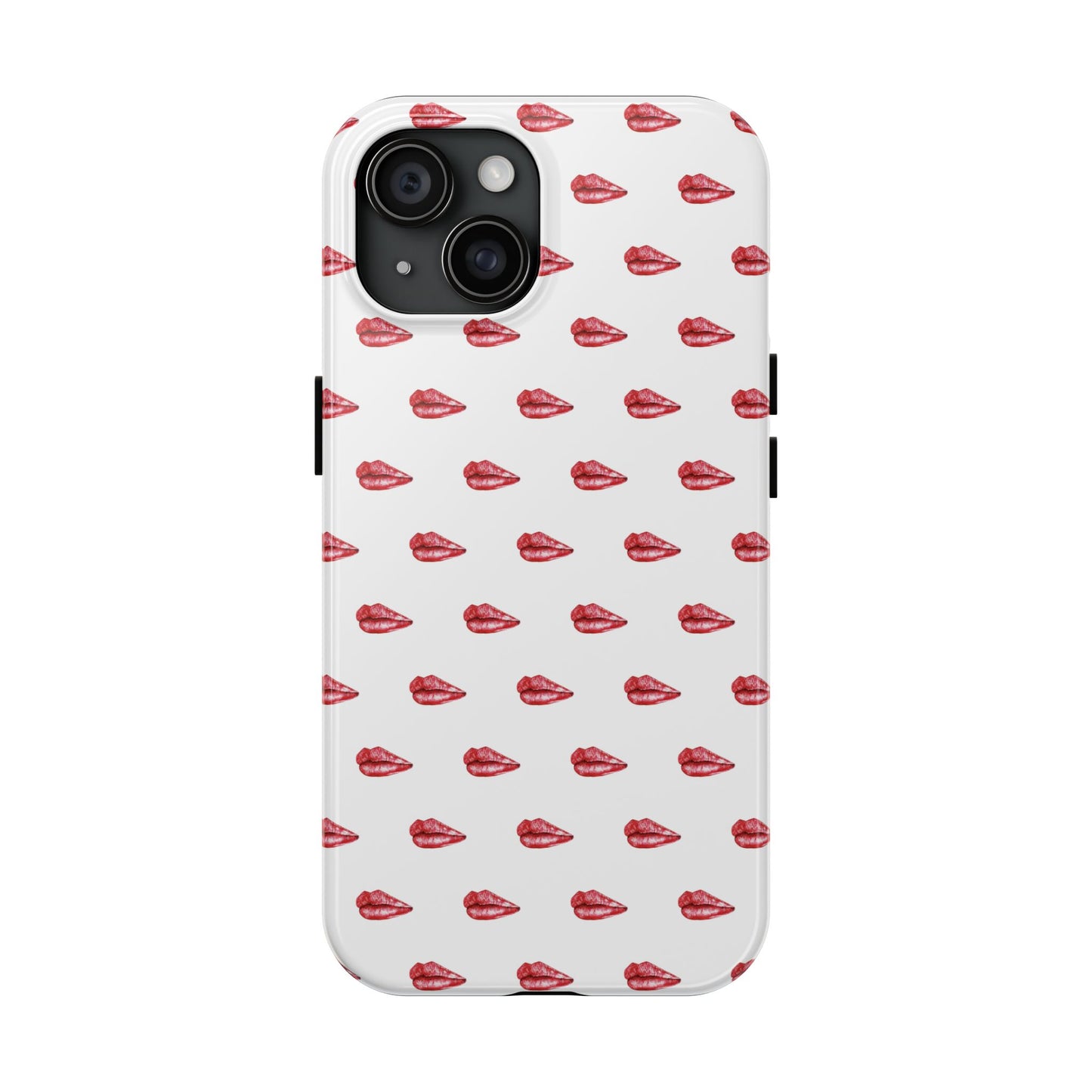 Lip Print Tough Phone Cases, Cute Phone Accessories, Stylish Phone Covers, Gifts for Her, Trendy Tech Essentials